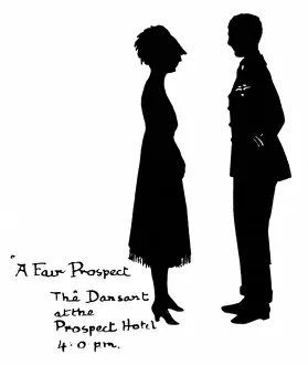 Poster design for a wartime The Dansant