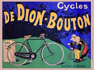 Cycles Collection: Poster, De Dion Bouton Cycles - it's the Parisian's bicycle! Date: circa 1905