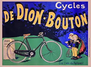 Milestone Prints: Poster, De Dion Bouton Cycles - it's the Parisian's bicycle! Date: circa 1905
