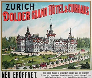 Swiss Prints: Poster, Dolder Grand Hotel, Zurich, Switzerland