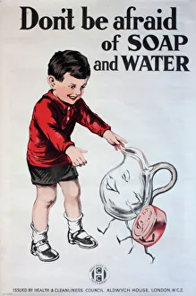 Cleanliness Collection: Poster, Don t be afraid of Soap and Water