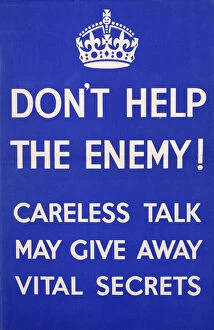 Images Dated 23rd June 2011: Poster: Don t Help The Enemy