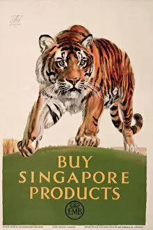 Tiger Collection: Poster encouraging people to Buy Singapore Products
