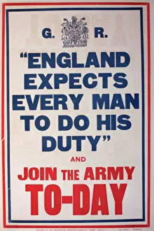 Duty Gallery: Poster, England Expects Every Man to do his Duty