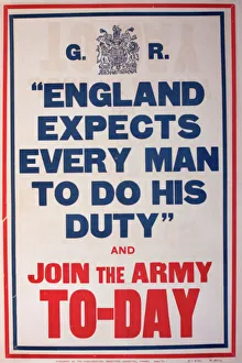 WWI Posters Gallery: Poster, England Expects Every Man to do his Duty