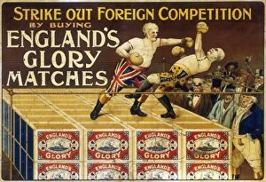Boxing Collection: Poster for Englands Glory Matches