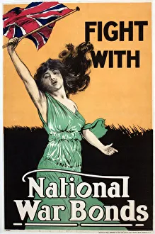 Fundraising Gallery: Poster, Fight with National War Bonds, WW1