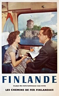 Images Dated 30th September 2015: Poster, Finnish Railways, Finland