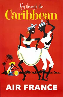 Poster, Fly Air France to the Caribbean