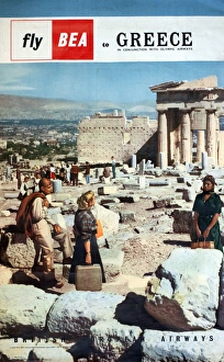 Images Dated 19th May 2015: Poster, Fly BEA to Greece