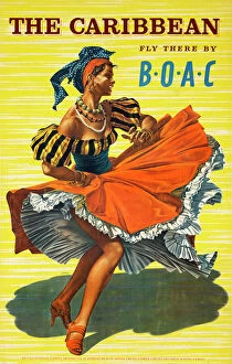 Poster, Fly BOAC to the Caribbean
