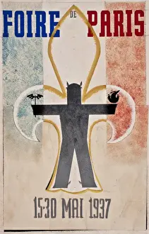 Tricolor Prints: Poster, Foire de Paris, May 1937