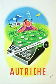 Typewriter Gallery: Poster, Forget your troubles in Austria