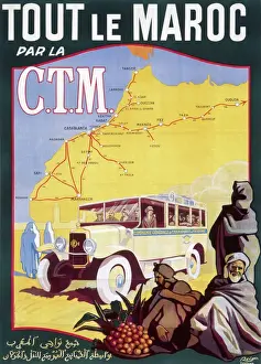 Exotic Prints: Poster for French railways to Morocco