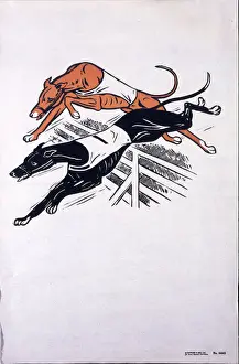 Hurdles Prints: Poster, greyhound racing