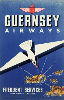 Places Collection: Poster, Guernsey Airways