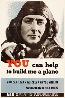Images Dated 4th March 2019: Poster, You can help to build me a plane, WW2