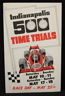 Automobilia Prints: Poster, Indianapolis 500 Time Trials, May 1975