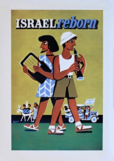 Images Dated 19th June 2017: Poster, Israel Reborn