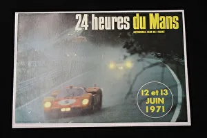 Headlights Prints: Poster, Le Mans 24 hour race, 12-13 June 1971
