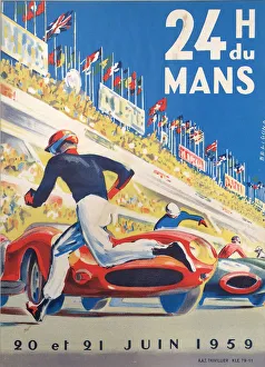 Images Dated 27th March 2020: Poster, Le Mans 24 Hour Rally 1959