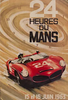 Images Dated 27th March 2020: Poster, Le Mans 24 Hour Rally 1963