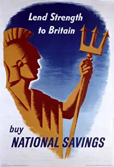 Savings Prints: Poster, Lend Strength to Britain, Buy National Savings
