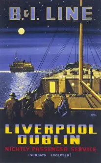 Moon Prints: Poster for the Liverpool to Belfast passenger service