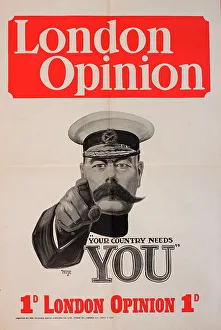Iconic Prints: Poster, London Opinion, Your Country Needs You, WW1