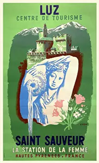 Femme Prints: Poster, Luz Saint Sauveur, Hautes Pyrenees, France