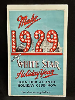Poster, Make 1929 a White Star Holiday Year