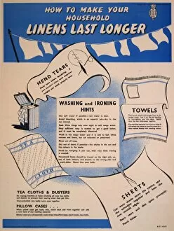 Images Dated 23rd June 2011: Poster: How to make your household linens last longer