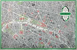Seine Collection: Poster, map of the City of Paris
