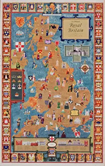 1957 Collection: Poster, Map of Royal Britain