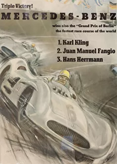 Manuel Collection: Poster, Mercedes-Benz Triple Victory