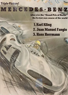 Mercedes Gallery: Poster, Mercedes-Benz Triple Victory