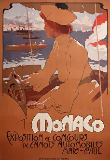 Steering Prints: Poster, Monaco, Motor Boat Exhibition and Competition