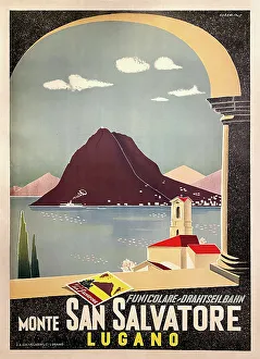 Salvatore Prints: Poster, Monte San Salvatore, Lugano, Switzerland