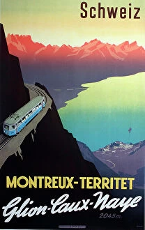 Ernst Collection: Poster, Montreux-Territet, Switzerland
