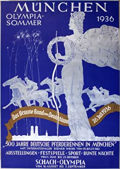 Advertising Gallery: Poster, Munich Olympics, Germany, 1936