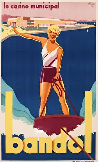 Surfing Prints: Poster, Municipal Casino, Bandol, France