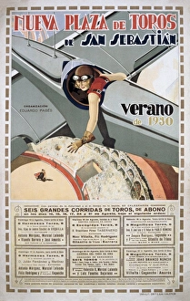 Aeronautic Gallery: Poster of the new bullring in San Sebastian (Spain