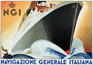Generale Prints: Poster, NGI, Navigazione Generale Italiana