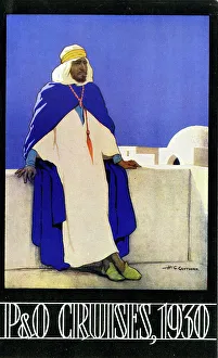 Cruises Prints: Poster, P & O Cruises, 1930