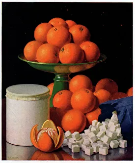 Quarters Prints: Poster Page, Oranges and Sugar Cubes