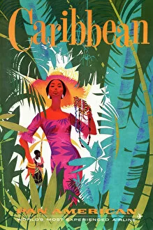 Purple Collection: Poster, Pan American to the Caribbean