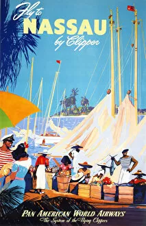 Images Dated 20th December 2017: Poster, Pan American World Airways to Nassau
