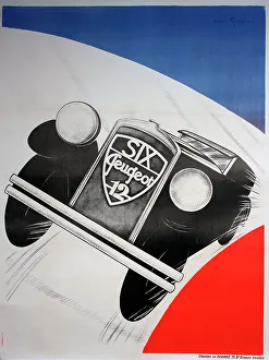 Peugeot Prints: Poster, Peugeot car, model Six 12