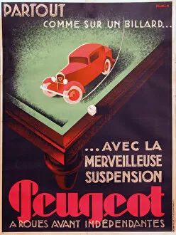 Billiard Collection: Poster, Peugeot cars