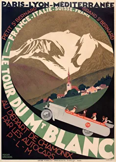 Images Dated 22nd December 2017: Poster, PLM to Mont Blanc, Italy and Switzerland